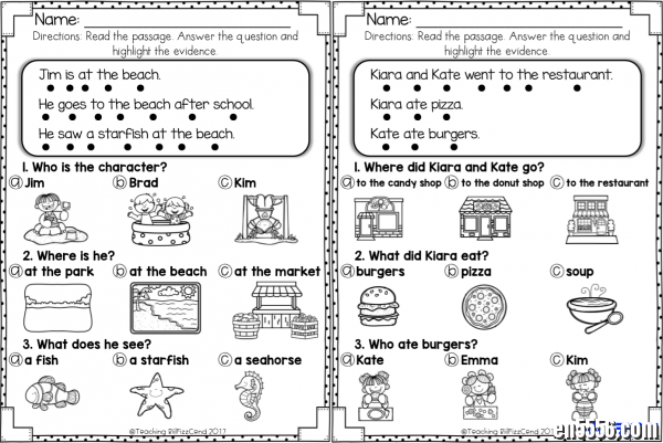 高清打印Reading Comprehension For Early Readers美国幼小阅读理解练习册，六本6981 作者:one 帖子ID:256416 