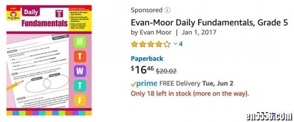 Evan-Moor这套巨贵的英语练习册3765 作者:one 帖子ID:256452 