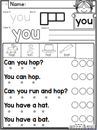 风靡国外Sightwords作业纸 -sight word （fluency&amp;word work）（四册全）练习纸 PDF可打印4885 作者:one 帖子ID:256488 