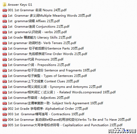 英语语法作业纸PDF可直接打印+另附带答案5043 作者:one 帖子ID:256672 