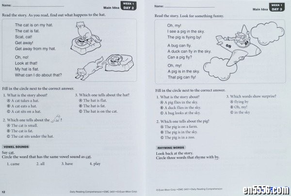 Daily Reading Comprehension 1-6+年级加州教材 Evan Moor 英文原版2791 作者:one 帖子ID:256810 