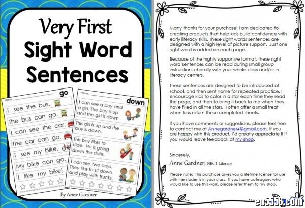 very first alphabet sentences very first sight words sentences等练习纸3904 作者:one 帖子ID:256854 