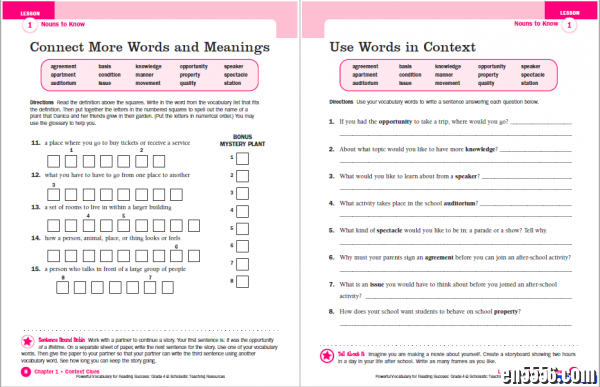 学乐出品《Powerful Vocabulary for Reading Success Grade 4-6》 共三大本近600页 非扫描版PDF9535 作者:one 帖子ID:256881 