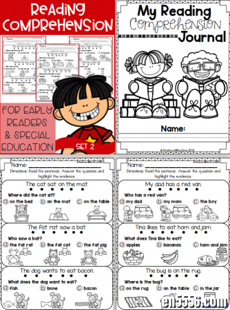 美国幼儿园小学阅读理解作业纸，共六册！！Reading Comprehension For Early Readers1161 作者:one 帖子ID:256925 