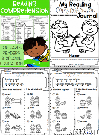 美国幼儿园小学阅读理解作业纸，共六册！！Reading Comprehension For Early Readers1650 作者:one 帖子ID:256925 