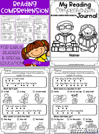 美国幼儿园小学阅读理解作业纸，共六册！！Reading Comprehension For Early Readers575 作者:one 帖子ID:256925 