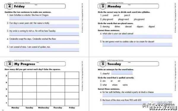 Evan-moor美国小学英语“一课一练” Daily Language Review Grade 1-8830 作者:one 帖子ID:256931 