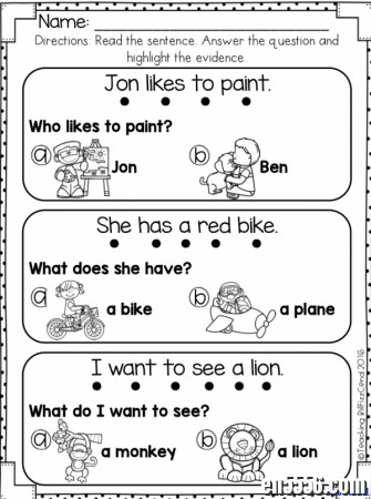 Reading Comprehension for early reader 初级阅读理解2385 作者:one 帖子ID:256954 