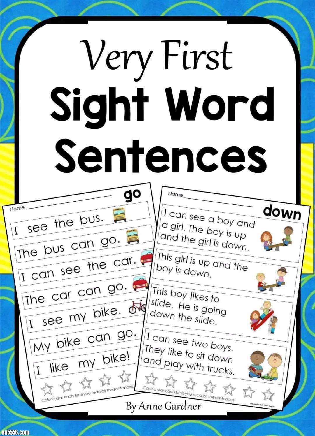 Very first sight word sentence 美国加州指读高频词练习册9923 作者:wx_1f04199026 帖子ID:257332 