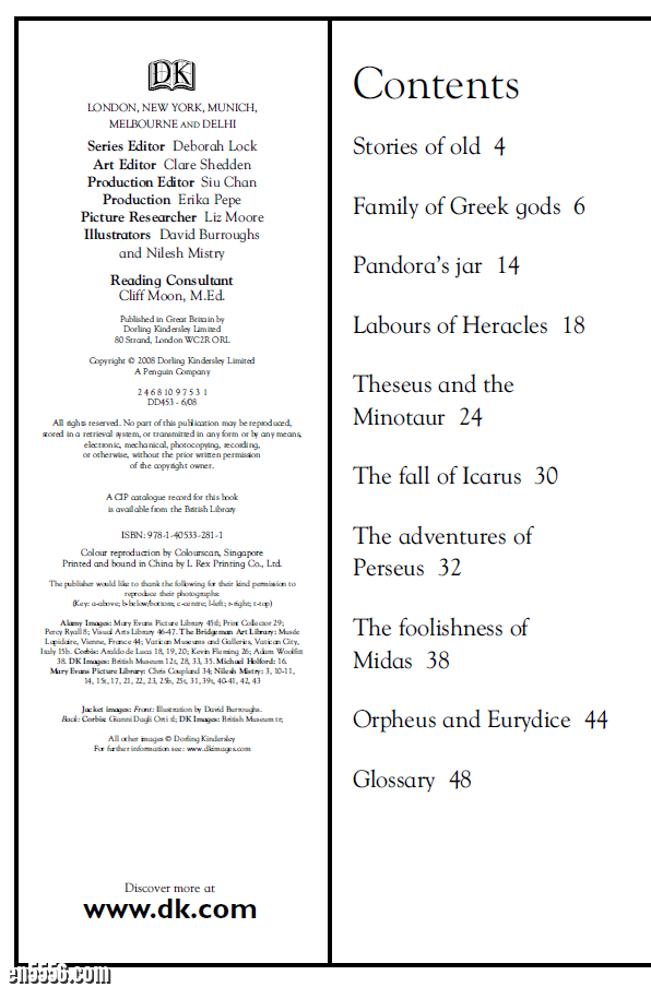 [Deborah Lock] Greek Myths (DK Readers Level 3)7402 作者:lj007008 帖子ID:257484 