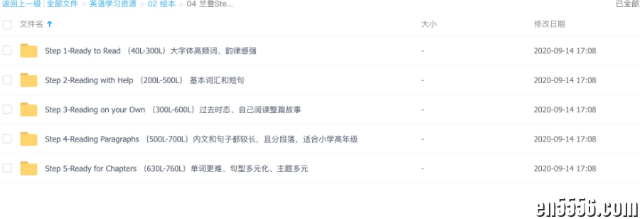 兰登Step into Reading 最新最全汇总 1-3级PDF+MP3 / 4级8本PDF+全MP3 / 5全MP31154 作者:Lu哒璐璐 帖子ID:258726 