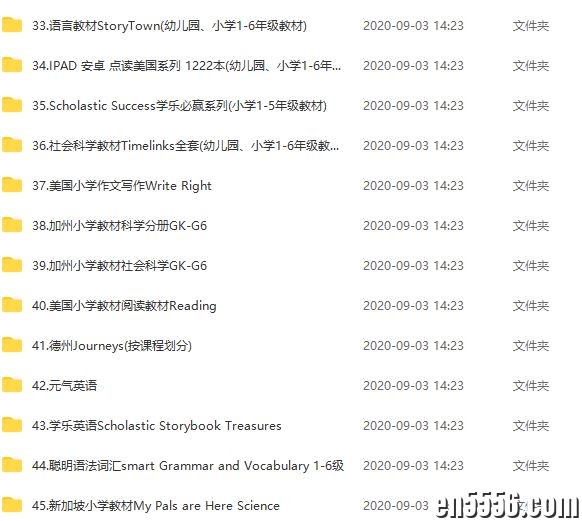 幼儿园到高中原版英语学习资料大全套（英美香港新加坡等，语数英科学社会，45个系列，323G）百度云网盘8813 作者:wx_323ae2b5ad 帖子ID:258790 