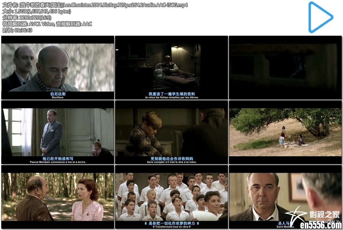 [放牛班的春天][720P高清电影][BT下载][2004][BD-MP4/1.5G][蓝光][国法双语/中英字幕]8682 作者:one 帖子ID:259005 