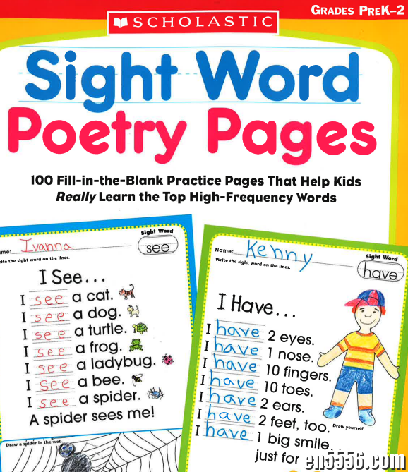 scholastic Sight Word Poetry Pages (grades PreK-2)6013 作者:yyq18sh 帖子ID:260609 