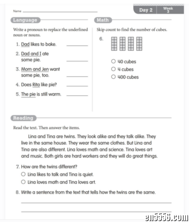 Evan-Moor 出版的Daily Fundamentals-每日基础练习，涵盖英语及数学，暑假练起来！9732 作者:104guoy 帖子ID:261965 