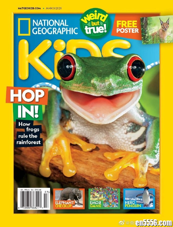 National Geographic Kids 2021年1-8月刊 美国国家地理儿童版杂志 美国版+英国版 US+UK版PDF7678 作者:维他命 帖子ID:262028 
