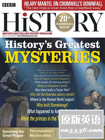 BBC History 历史杂志 2020年，共13期，每本百页，画面精美，内容丰富，原汁原味，值得收藏！2822 作者:大海全是水 帖子ID:264632 