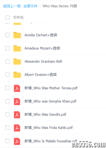 Who was/（世界名人传记系列） 英文原版高清电子书（EPUB+MOBI+PDF+音频）76册7758 作者:3+4=7 帖子ID:265296 