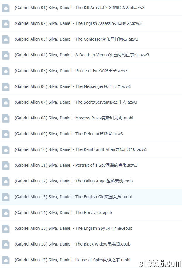 英文原版 丹尼尔•席尔瓦的暗杀大师系列 17本打包6649 作者:vivian11 帖子ID:266907 