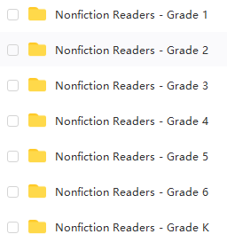美国小学纪实科普类阅读教材 Nonfiction Readers(幼儿园、小学1-6年级教材)2574 作者:yanzaize 帖子ID:267932 