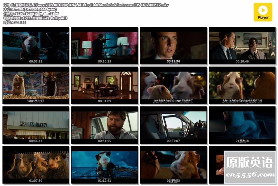 [豚鼠特工队][2009][百度云网盘][BD1080P-MKV/4.73GB][国粤英三语][中英双字][无水印]4197 作者:与天同湛 帖子ID:268606 