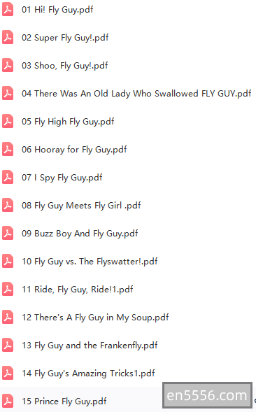有声绘本桥梁书：Fly Guy苍蝇小子系列 珍贵的15本合集：点读PDF+音频m4a4605 作者:yellowmapleleaf 帖子ID:270036 