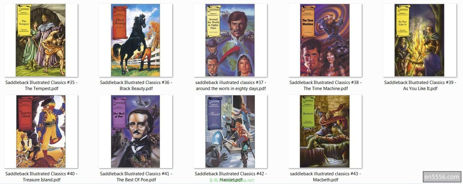 [全英文绘本] [PDF彩色]世界名著漫画Saddleback's Illustrated Classics 【1-43】【百度网盘】9808 作者:dearsk2 帖子ID:270604 
