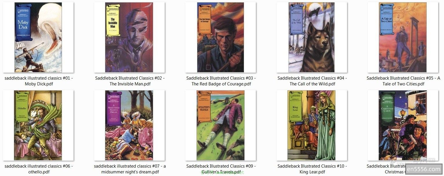 [全英文绘本] [PDF彩色]世界名著漫画Saddleback's Illustrated Classics 【1-43】【百度网盘】9426 作者:dearsk2 帖子ID:270604 