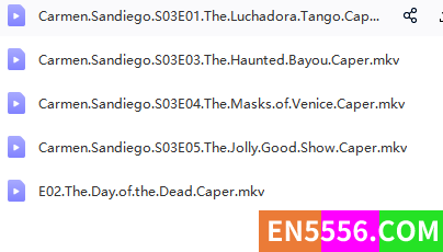 大神偷卡门 Carmen Sandiego 英文版动画片第1/2/3/4季全32集英语英字高清1080P视频MKV4814 作者:wx_a98836676c 帖子ID:271847 