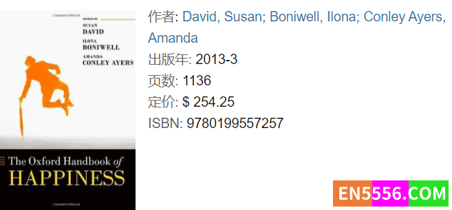 牛津原版书 《the oxford handbook of   HAPPINESS》pdf版247 作者:ayu120 帖子ID:272396 