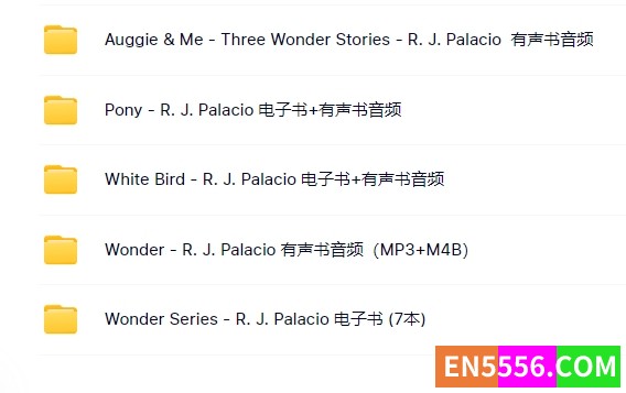 R.J.Palacio的书（电子版和音频） Wonder 365 Days of Wonder Auggie&amp;Me White Bird6907 作者:英语小助手 帖子ID:276449 