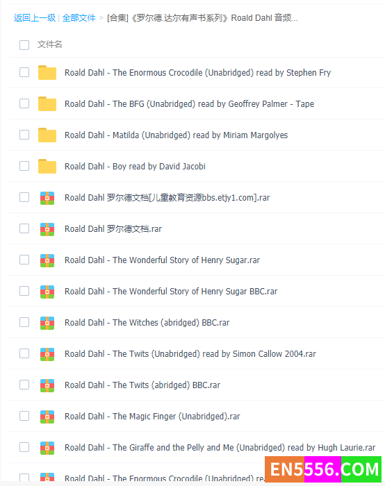 [合集]《罗尔德.达尔有声书系列》Roald Dahl 音频+文档4862 作者:英语小助手 帖子ID:276516 