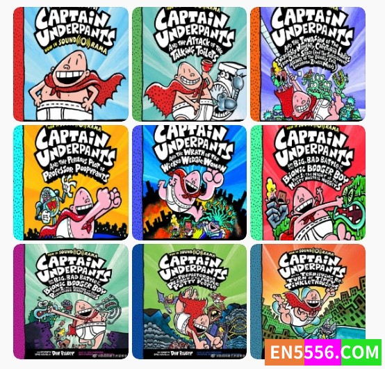 内裤超人 Captain Underpants Series 全1-9册 有声书音频Mp3+电子书3666 作者:英语小助手 帖子ID:278486 