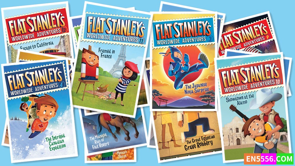 Flat Stanley's Worldwide Adventures Series 1-14 -  Jeff Brown 有声书音频MP3+电子书 1-15 (有声书只发行了14本)8448 作者:英语小助手 帖子ID:280003 