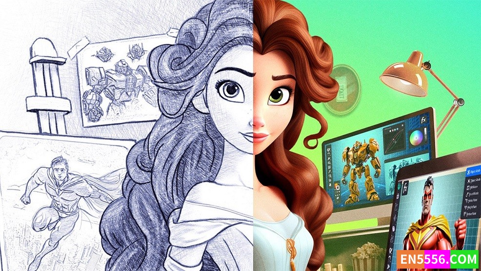 Pencils vs Pixels (2023) 1080p, mp4, 外挂SRT英文字幕1621 作者:英语小助手 帖子ID:281248 